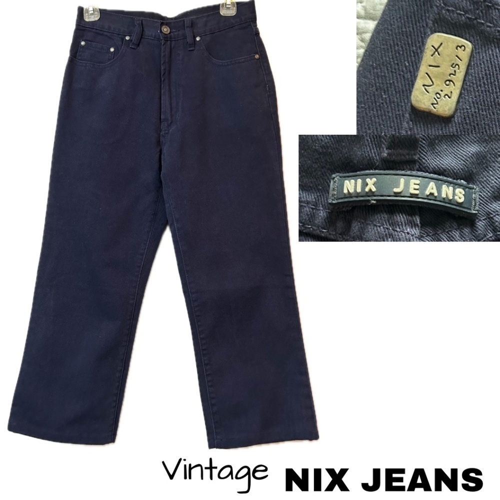 💥Price DROP! Vintage NWT Korean Brand Nix Jeans Navy Cropped Size 28